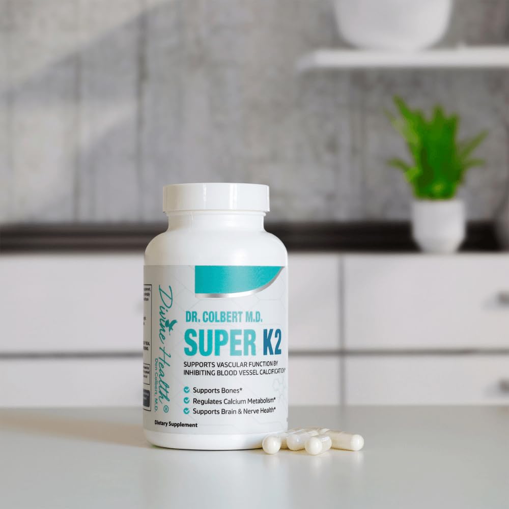 Divine Health Super K2 MK-7 Vitamin K2 200mcg Capsules 120 Capsules