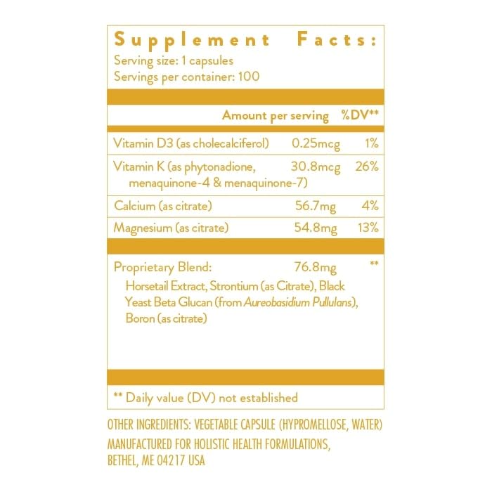 Holistic Health Bone Support Capsules 100