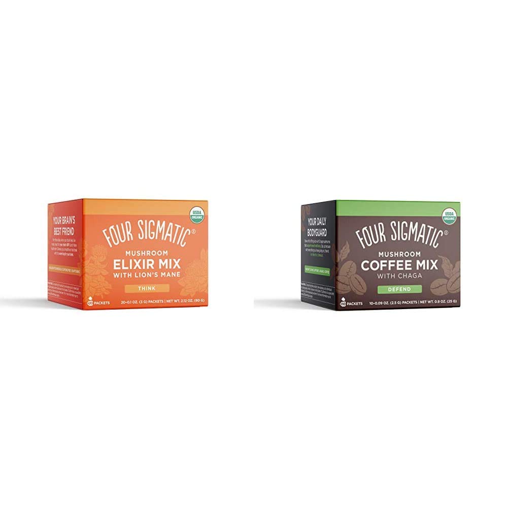 Four Sigma Foods Lion's Mane Mushroom Elixir with Organic Instant Coffee Powder 1
