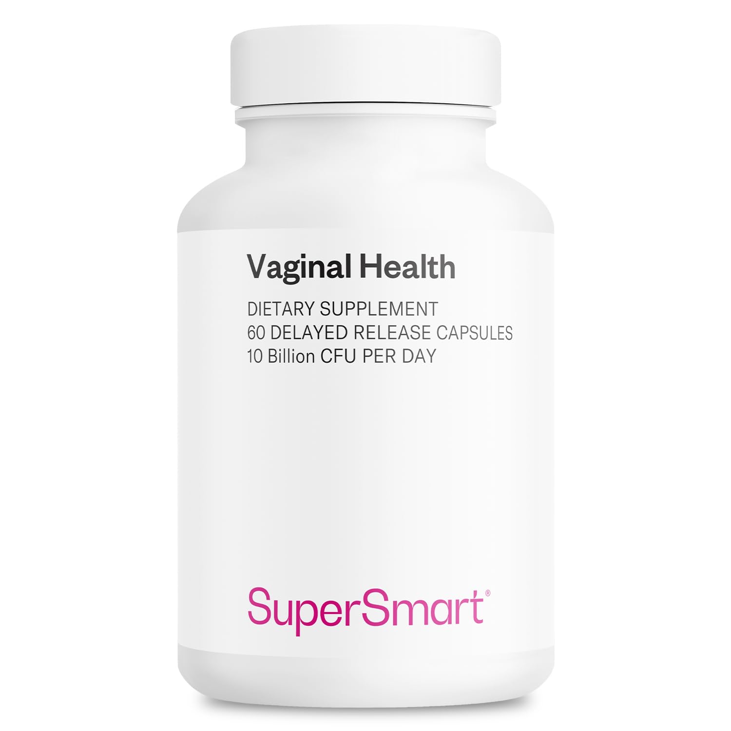 Supersmart Vaginal Health Prebiotic & Probiotic (with Lactobacillus Acidophilus) Intimate Hygiene & Flora for Women, 60 Capsules