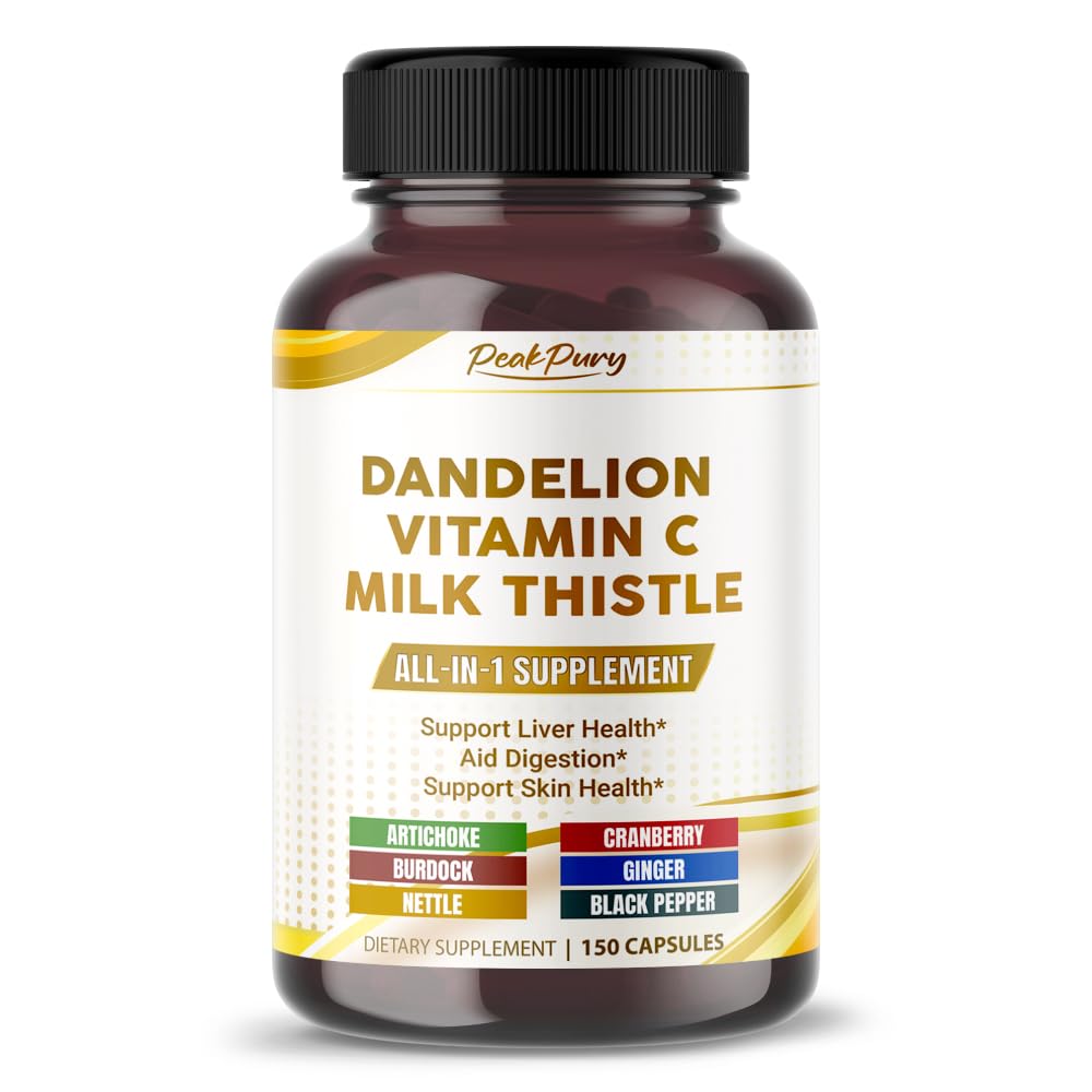 PEAKPURY Ultra Dandelion with Milk Thistle & Vitamin C Artichoke Capsules 150