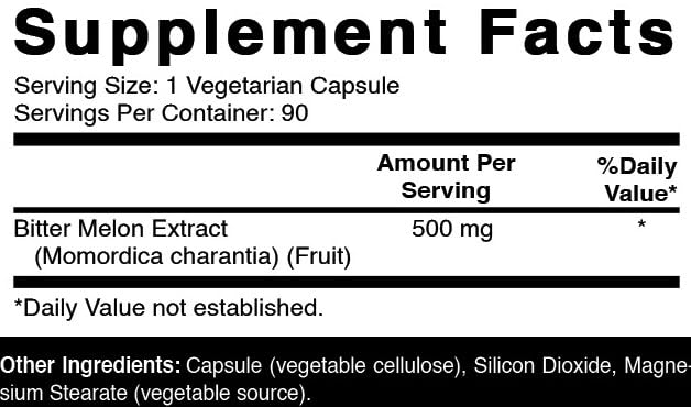 Oxify Bitter Melon 500 mg Capsules, 90 Count