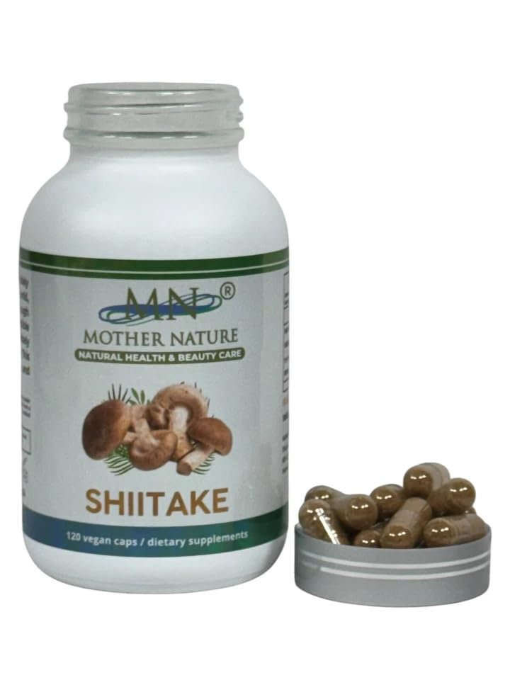 Mn Mother Nature Inc Shiitake (Lentinula edodes) Mushroom Supplement 120 Capsules