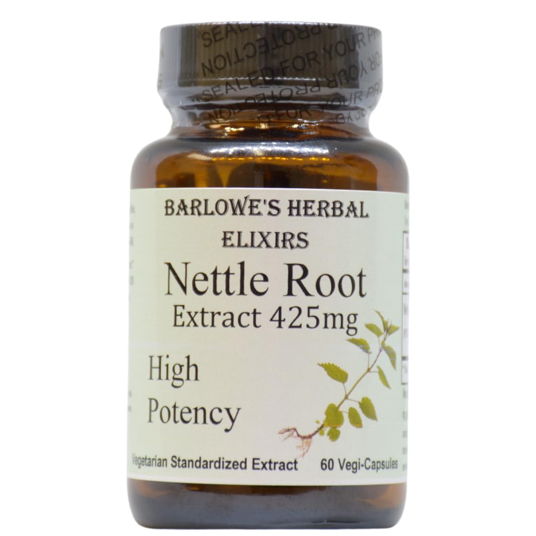 Barlowe's Herbal Elixirs Nettle Root Extract Capsules, 60 Count
