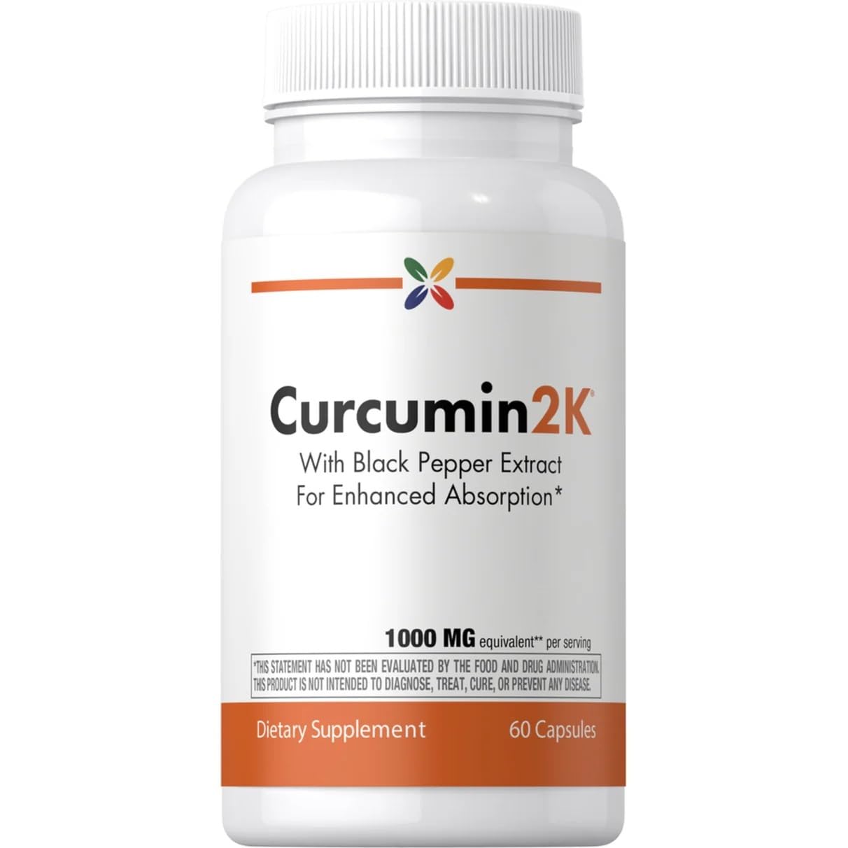 Alexie Inc. Curcumin2K Turmeric Root Complex with Black Pepper Extract 1000mg Capsules, 30 Count
