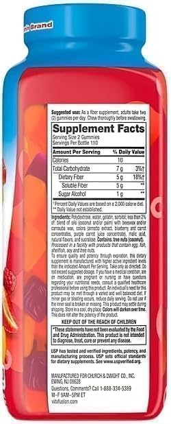 POTORIK Vita Fiber Well Sugar Free Fiber Gummies, 220 Count
