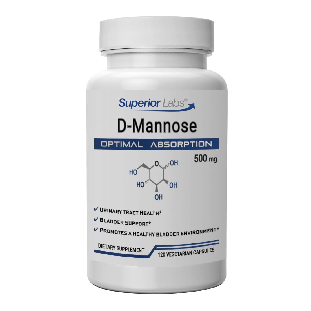 Superior Labs D-Mannose 500 mg 120 Veg Caps