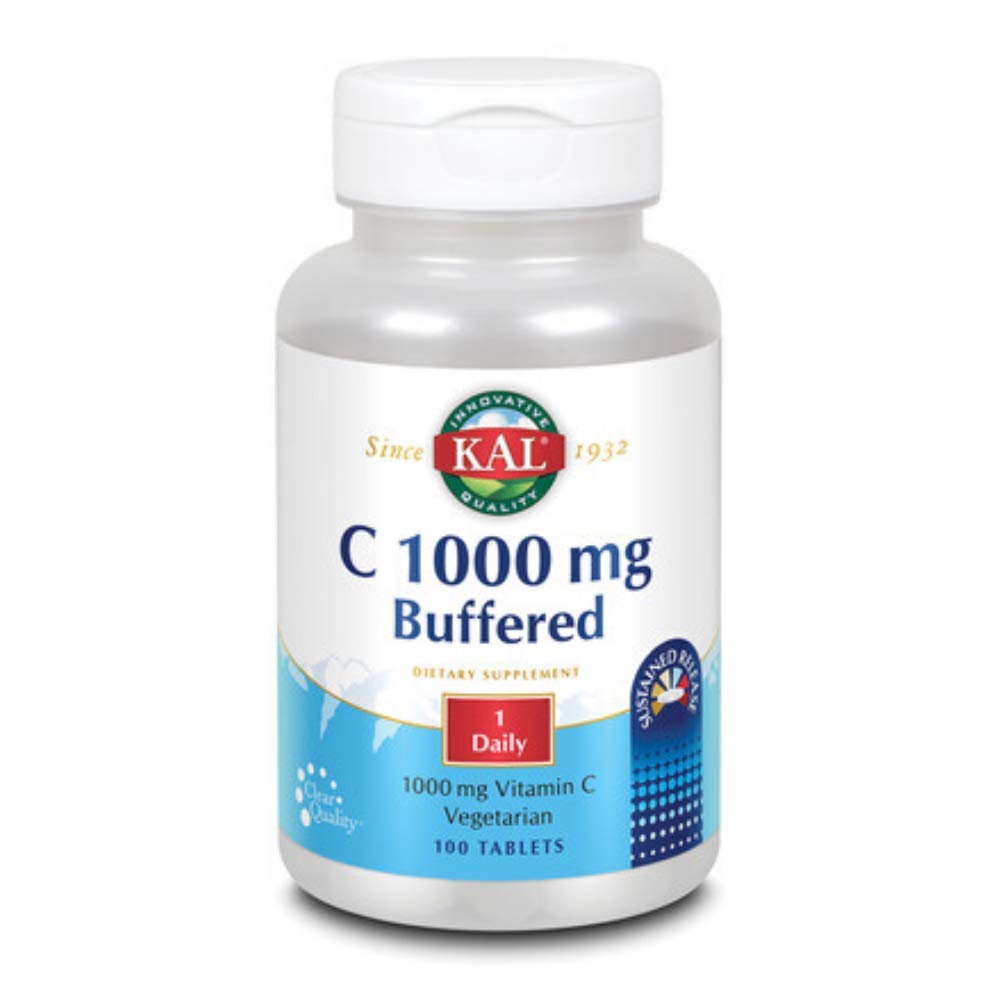 KAL Vitamin C Buffered Sustained Release 1000 mg Tablets, 100 Count