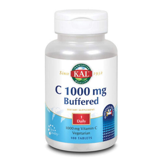 KAL Vitamin C Buffered Sustained Release 1000 mg Tablets, 100 Count