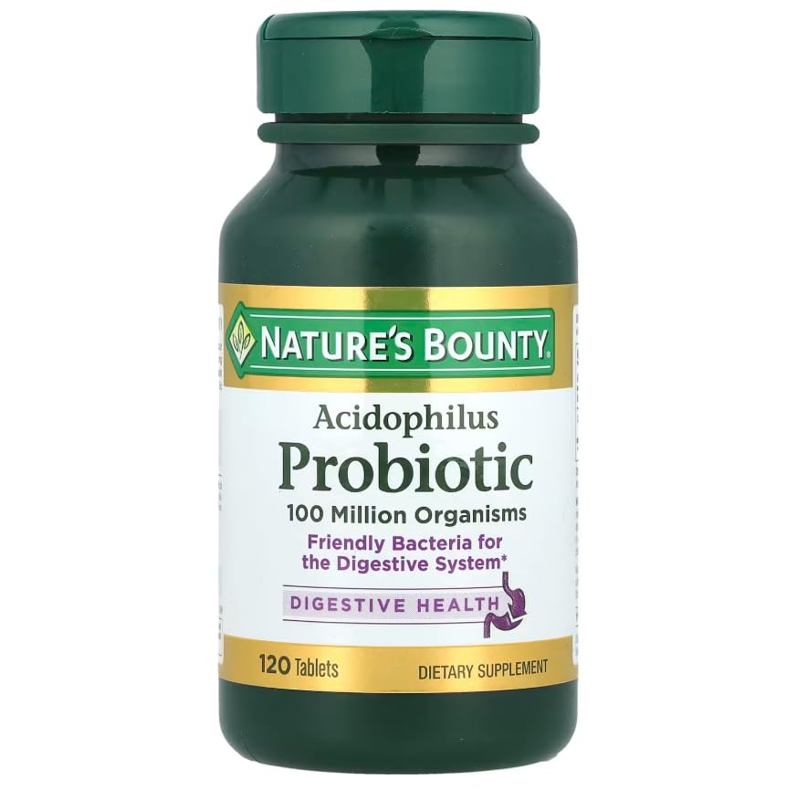 Nature's Bounty Probiotic Acidophilus Tablets, 600 Tablets