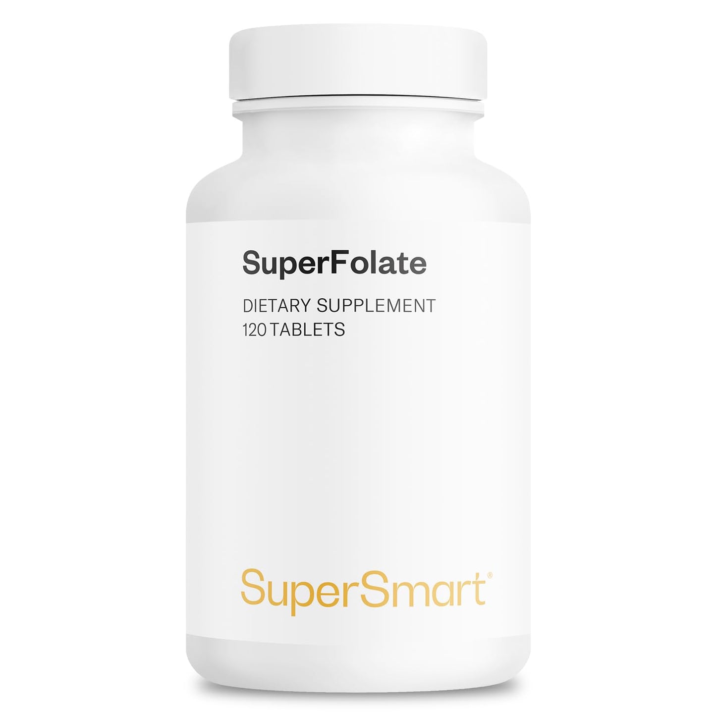 Supersmart SuperFolate 5-MTHF Active Folate Vitamin B9, Quatrefolic, 400mcg, 120 Tablets