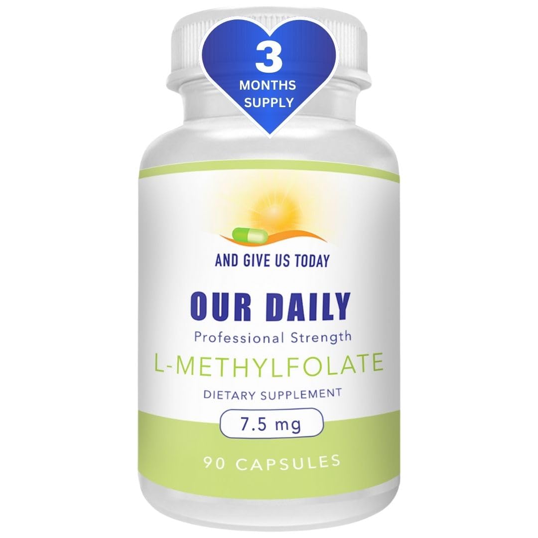 AND GIVE US TODAY OUR DAILY Our Daily Vites L-Methylfolate 7.5mg/7500mcg – Active 5-MTHF Folate Supplement – Capsules, 90 Count