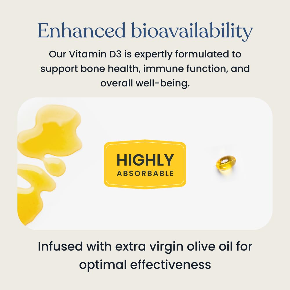 Better Way Health Vitamin D3 5000 IU Softgel 120 Softgels