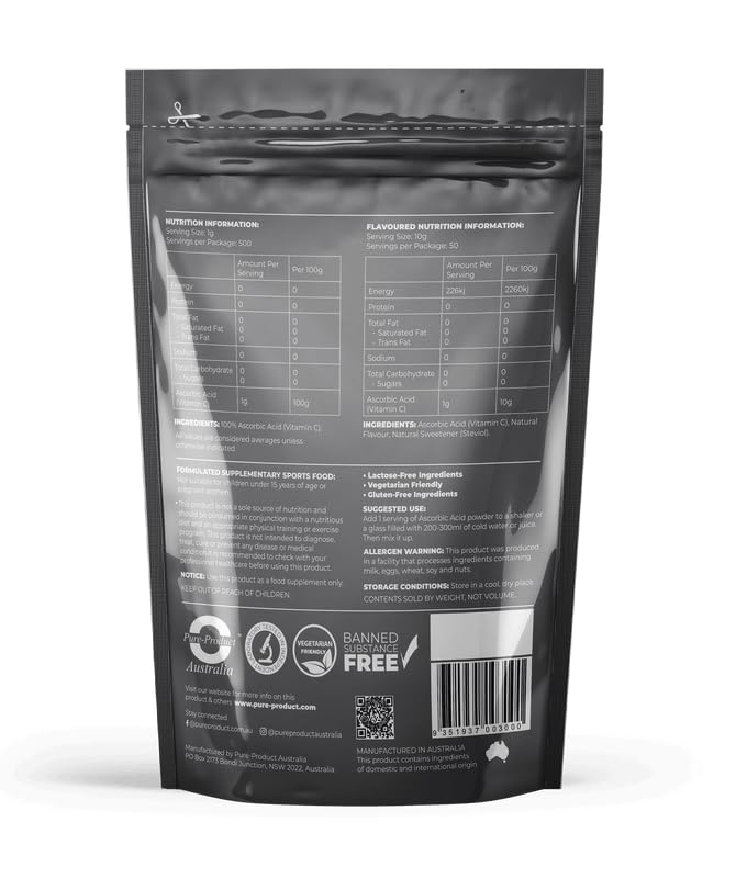 Pure Product Australia Ascorbic Acid (Vitamin C) Powder 18