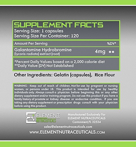 Element Nutraceuticals Galantamine Capsule 120 Count