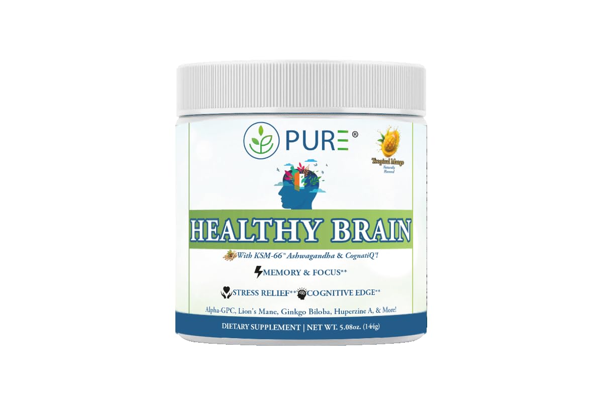PURE Healthy Brain Nootropic Powder 5 oz