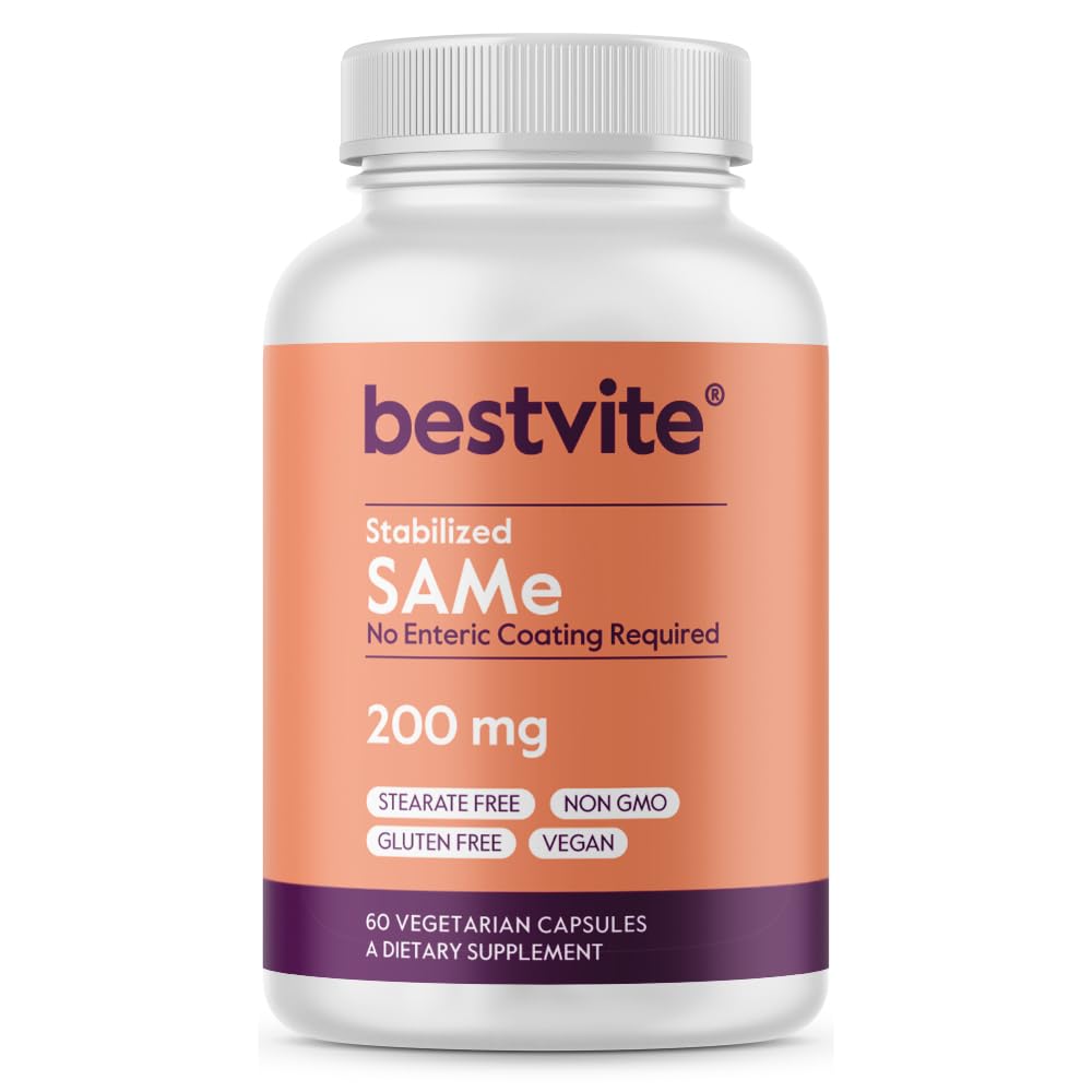 BESTVITE SAM-e 200mg Stabilized Capsules, 60 Count