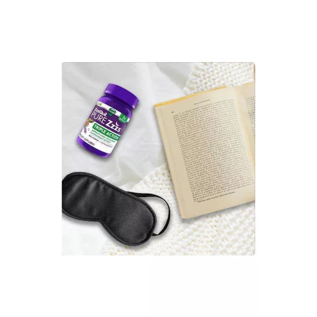 ZzzQuil Pure Zzzs Triple Action Gummy Melatonin Sleep Supplement, 42 Count