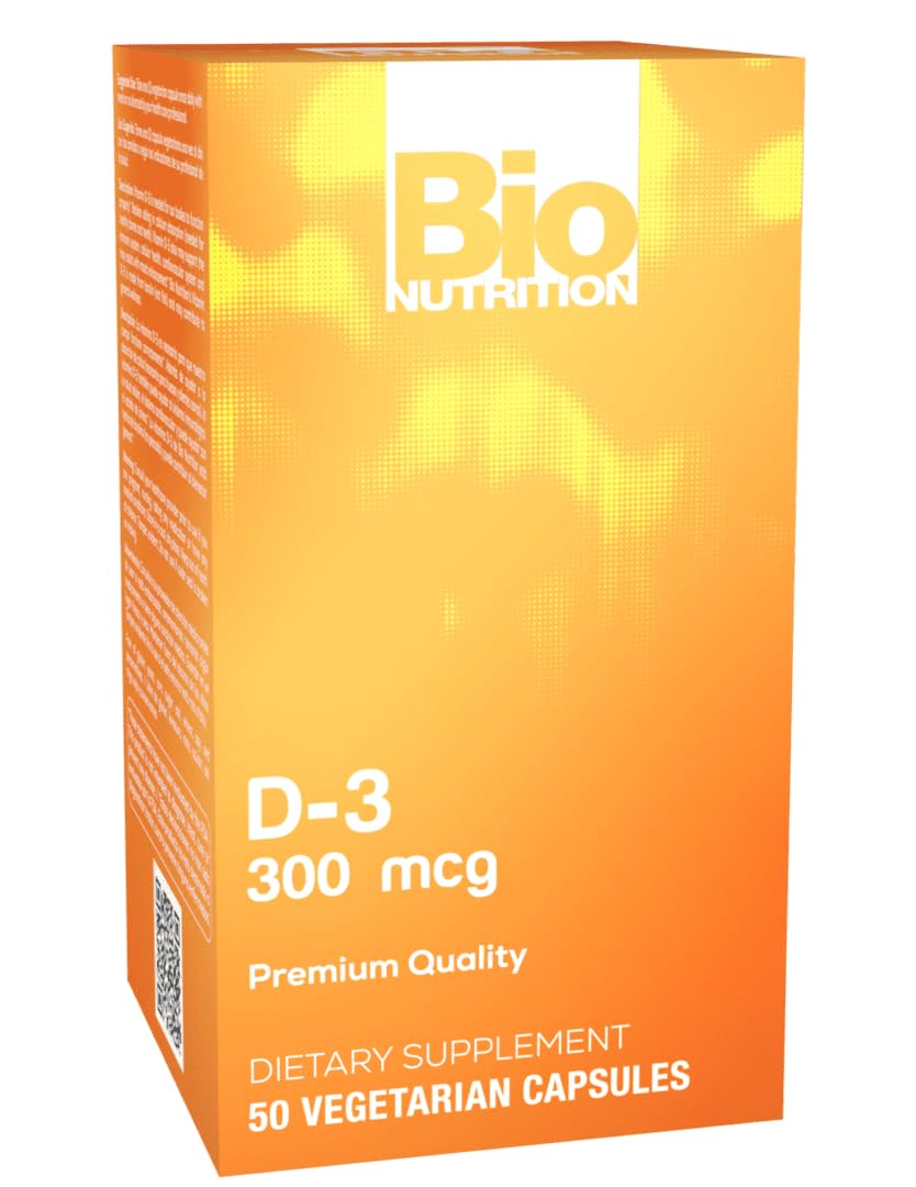 Bio Nutrition Vitamin D3 12,000 IU Vegi-Caps Capsule 50 Count