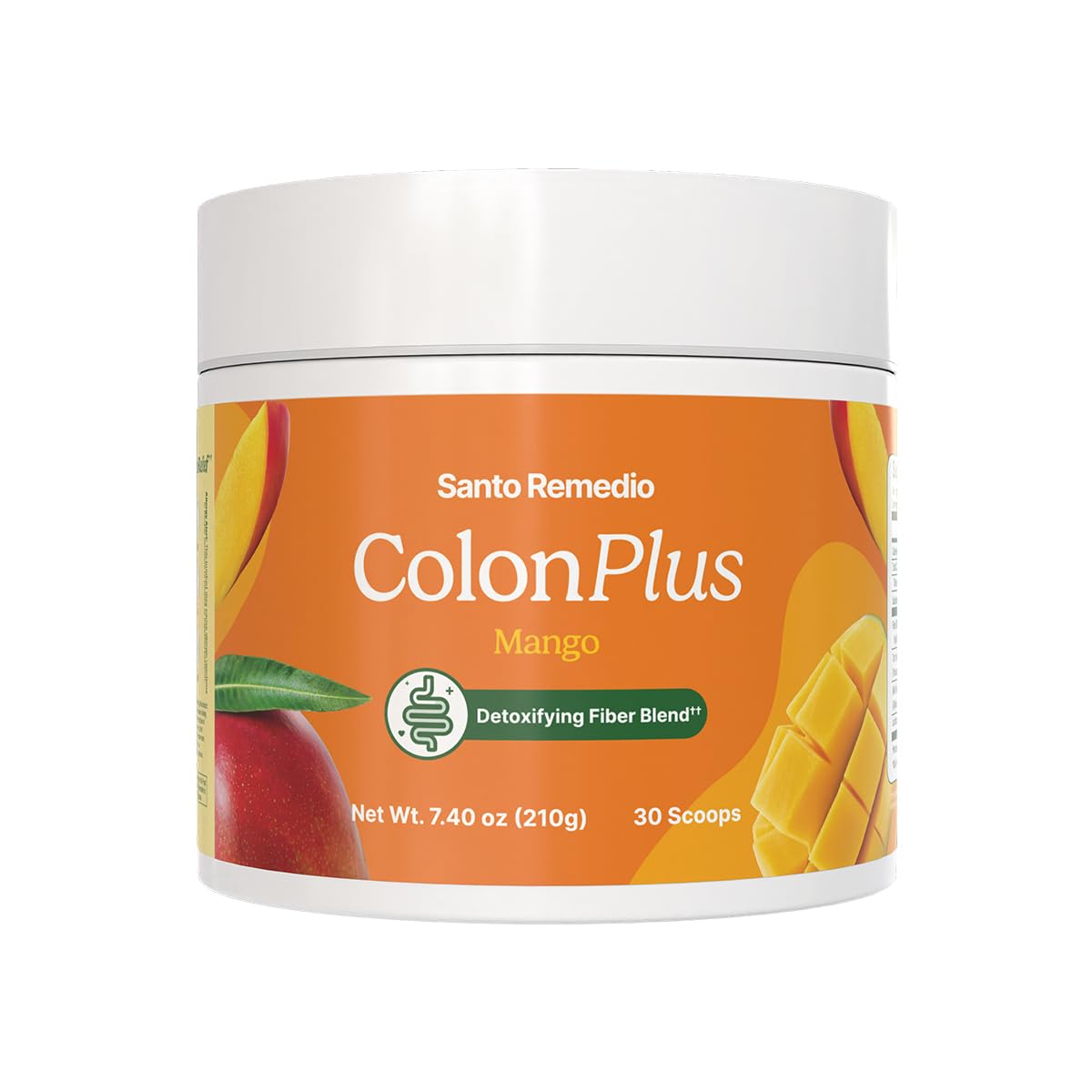 Santo Remedio Colon Plus Colon Cleanser Dietary Psyllium Husk Fiber and Probiotics Supplement Powder 7.4 oz