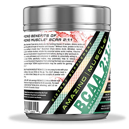 Amazing Muscle BCAA 2:1:1 Branched Chain Amino Acids Supplement Powder 16 oz