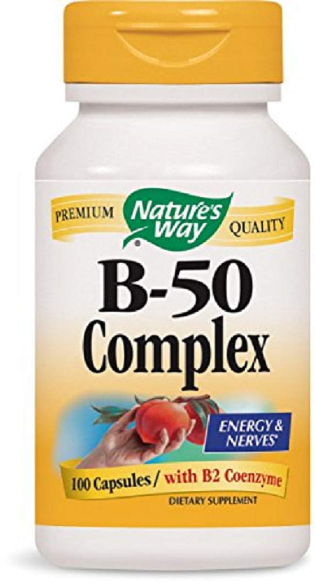 Nature's Way Vitamin B-50 Complex with B2 Coenzyme, 200 Capsules