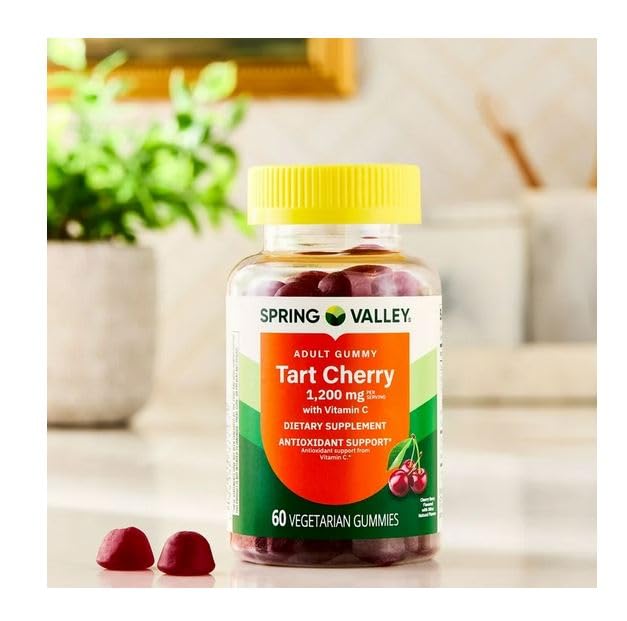 H4U Tart Cherry with Vitamin C Dietary Supplement Gummies, 60 Count