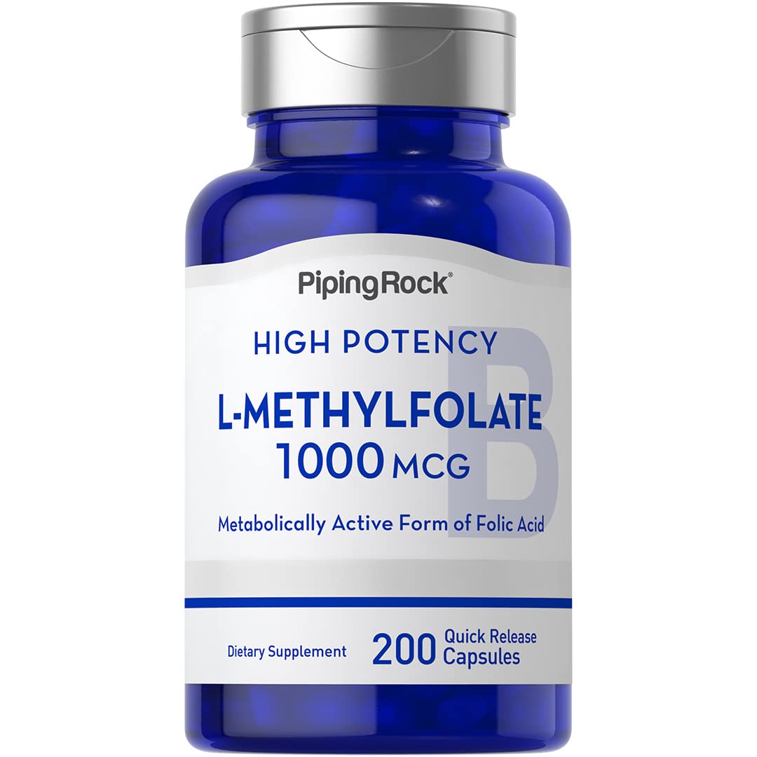 Piping Rock L Methylfolate Supplement Capsule, 200 Capsules