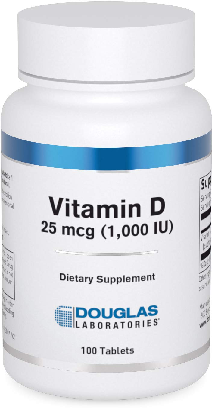 Douglas Laboratories Vitamin D 25 mcg (1,000 IU) D3 Tablet, 100 Tablets