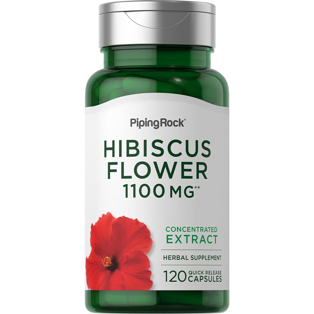 Piping Rock Hibiscus Flowers Capsules 120 Count