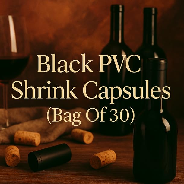 Vintner's Best Black PVC Shrink Capsules, 30 Count