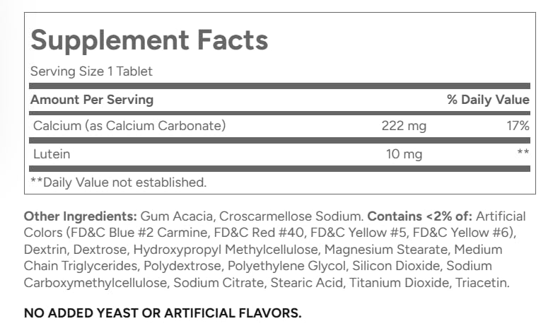 21st Century Lutein 10 mg Tablet, 60 Tablets