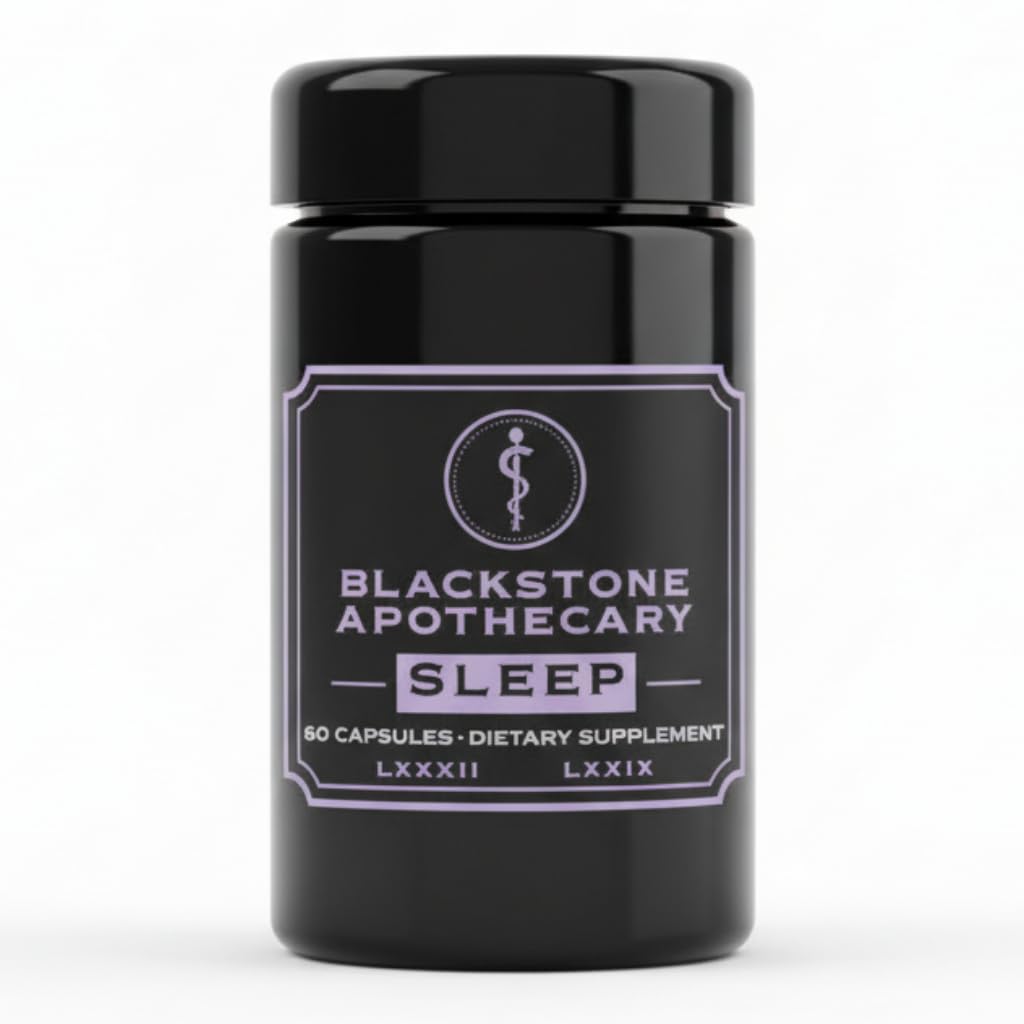 Blackstone Apothecary Sleep Supplement with Magnesium Glycinate, L-Theanine, GABA, Active B6 (P5P), Zinc Glycinate Capsules 60