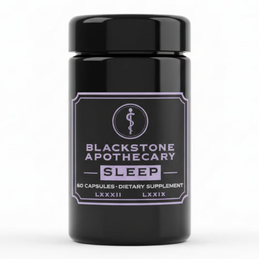 Blackstone Apothecary Sleep Supplement with Magnesium Glycinate, L-Theanine, GABA, Active B6 (P5P), Zinc Glycinate Capsules 60