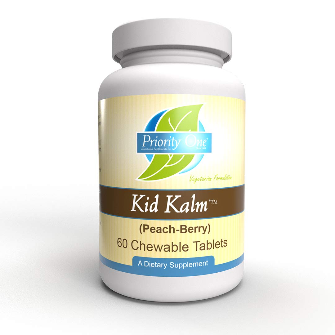 Priority One Kid Kalm (Kinder Calm) Peach-Berry Flavor Capsules 60-count
