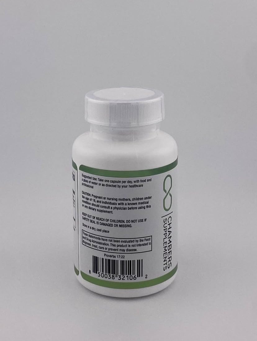 Chambers Supplements Professional D3 & K2 Supplement, 5000IU Vitamin D3 with K2 MK-7, 60 Veggie Capsules