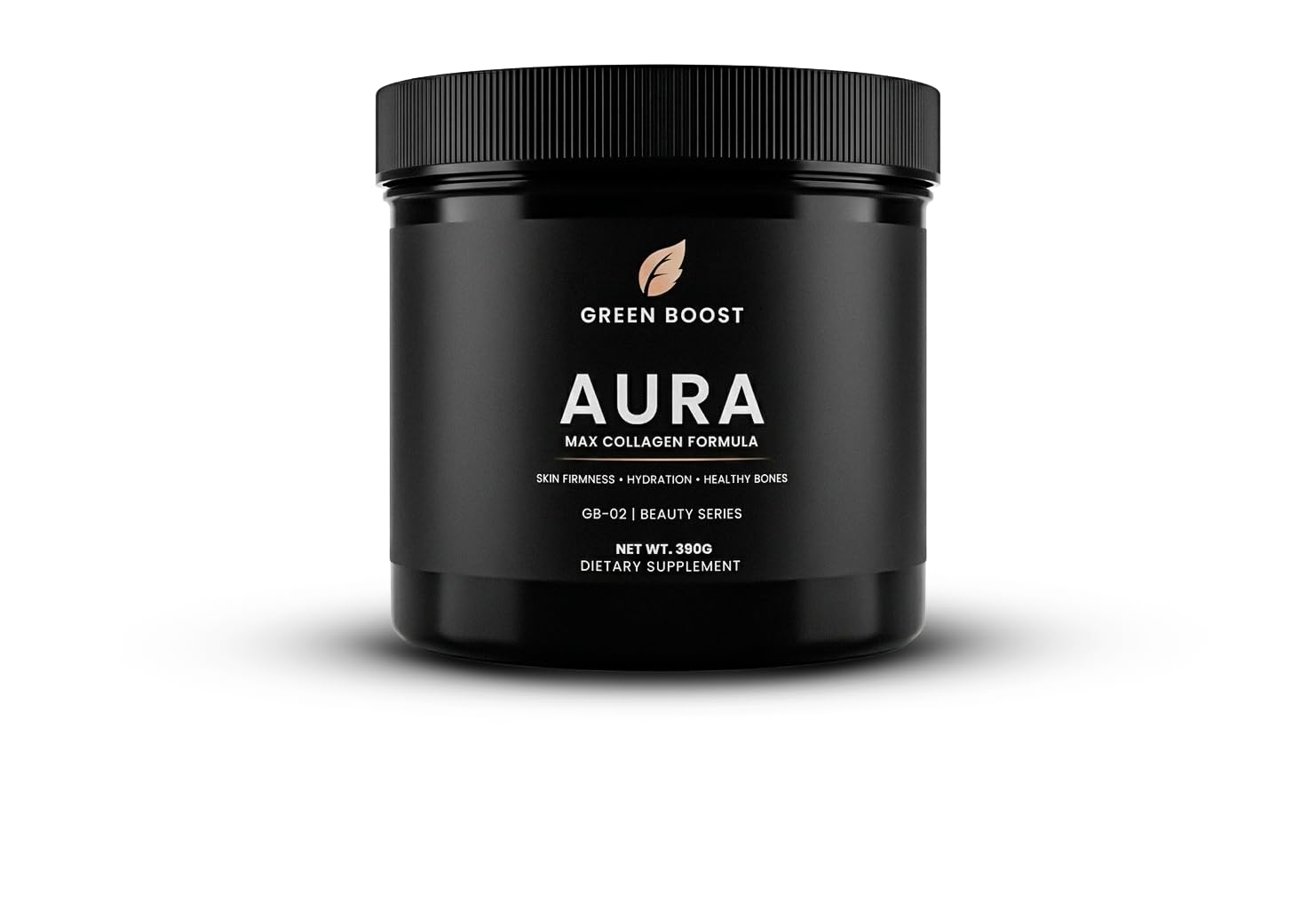 Green Boost Multi-Source Collagen Peptides Powder Green Aura Max Collagen Formula with 5 Collagen Types + Hyaluronic Acid + Biotin + Vitamin C & E, Unflavored, 30 Servings, 13.76 oz