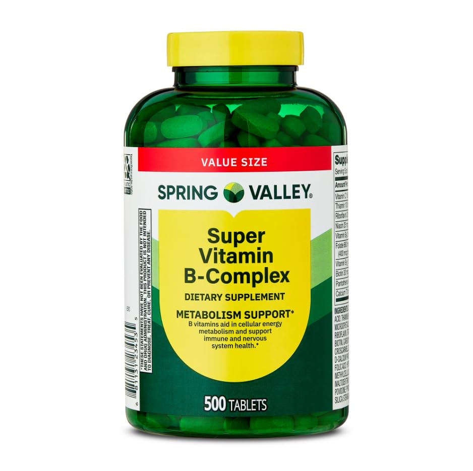 Generic Super Vitamin B-Complex Dietary Supplement Tablets 500