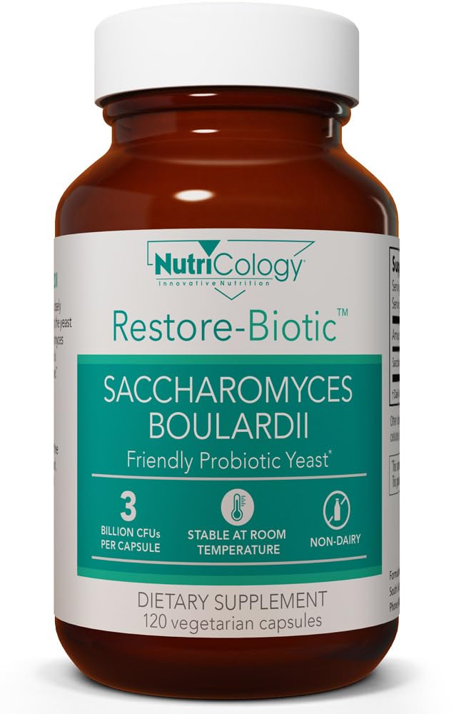 Allergy Research Group Nutricology Restore-Biotic Saccharomyces Boulardii Capsules 120