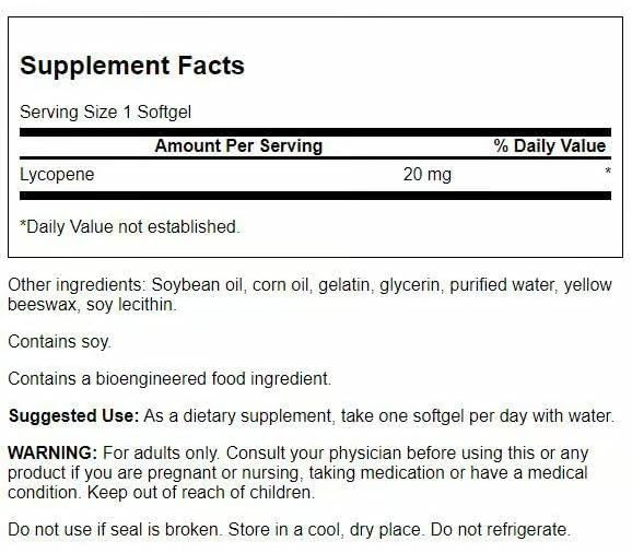 Swanson Lycopene Prostate and Heart Health Antioxidant Supplement for Men Over 40 Softgels, 240 Count
