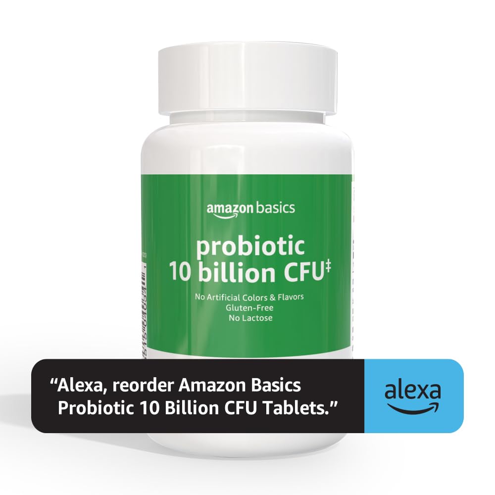 Amazon Basics Daily Probiotic 10 Billion Active Cultures Capsule 60 Count