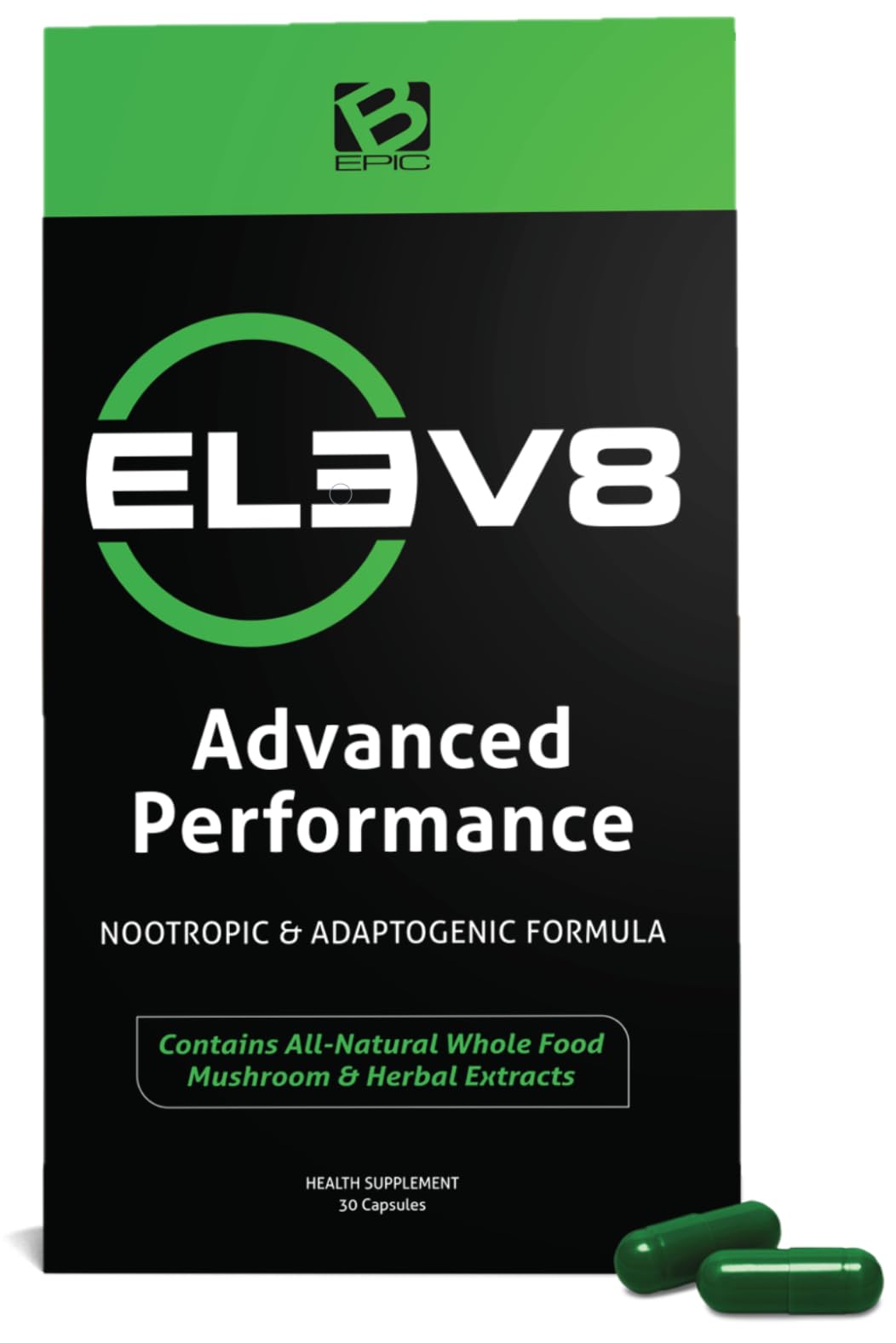 BEpic ELEV8 Advanced Performance Supplement Capsules, 30 Capsules
