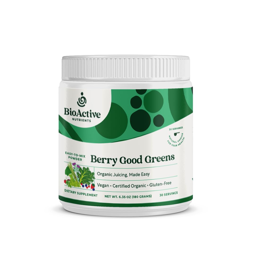 BIOACTIVE NUTRIENTS Berry Good Greens Powder 6.35 Ounce