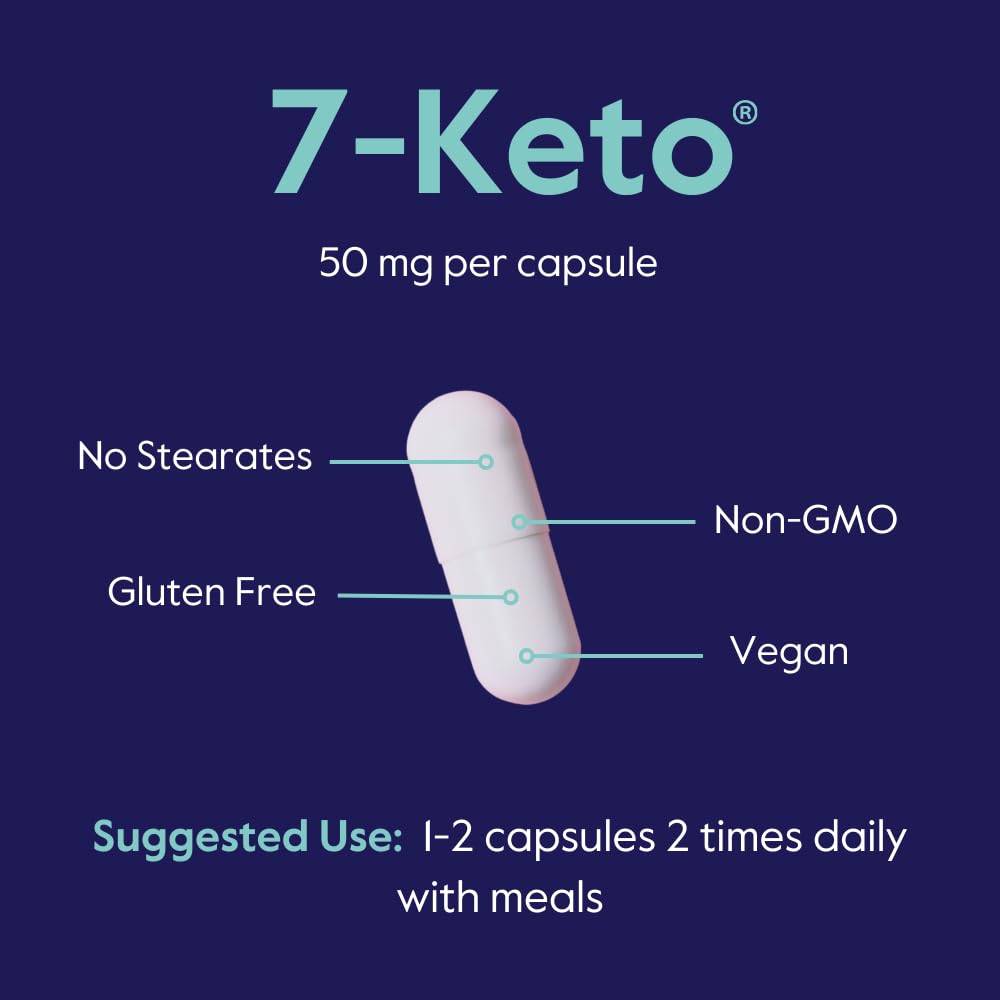 BESTVITE 7-Keto DHEA 50 mg Capsules, 120 Capsules