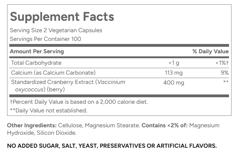 21st Century Standardized Cranberry Extract Capsules 2 Pack