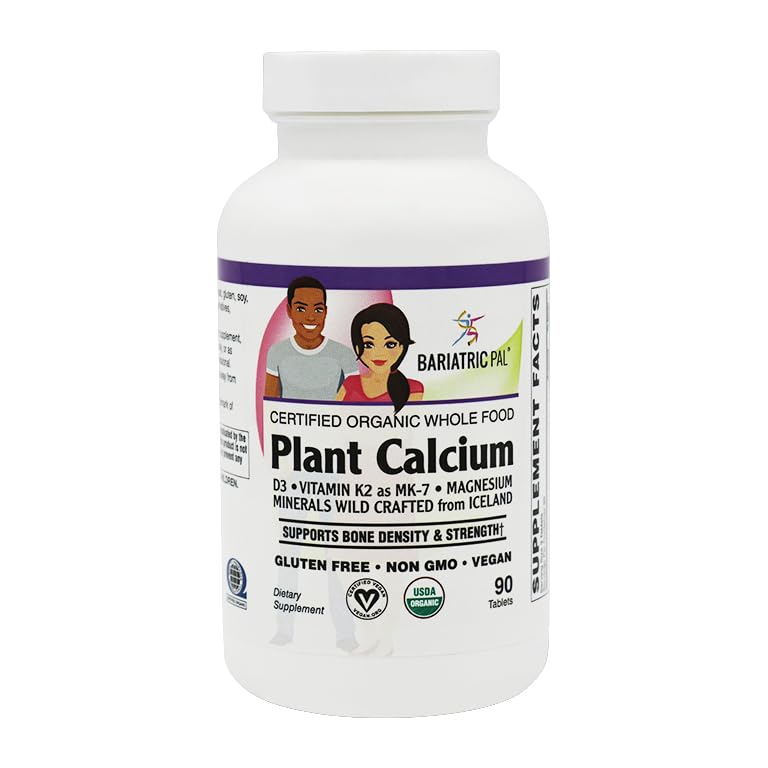 BariatricPal Calcium 1000 mg Tablets with Magnesium, D3, and K2, 90 Count