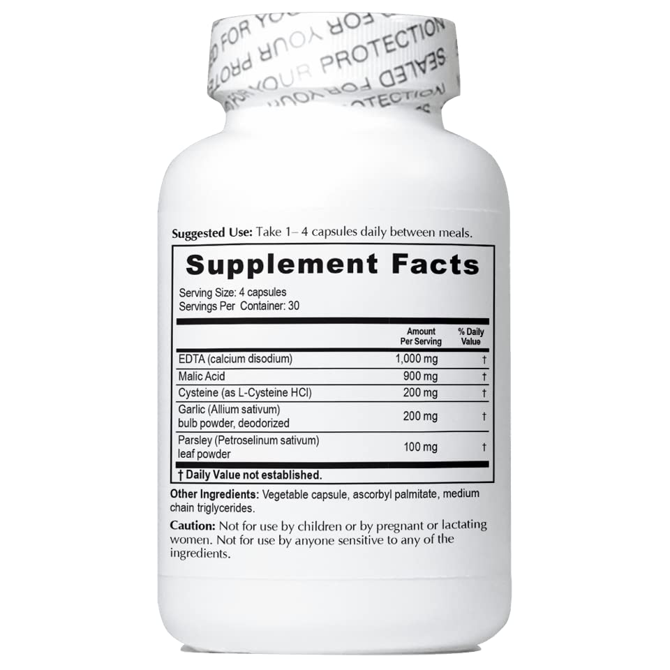 NutriCrafters Enhanced Garlic EDTA Calcium Disodium EDTA Formula, 360 Capsules