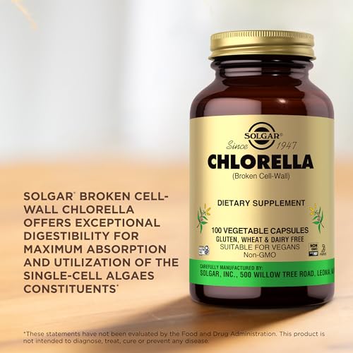 Solgar Chlorella 520mg Capsules 100 Count