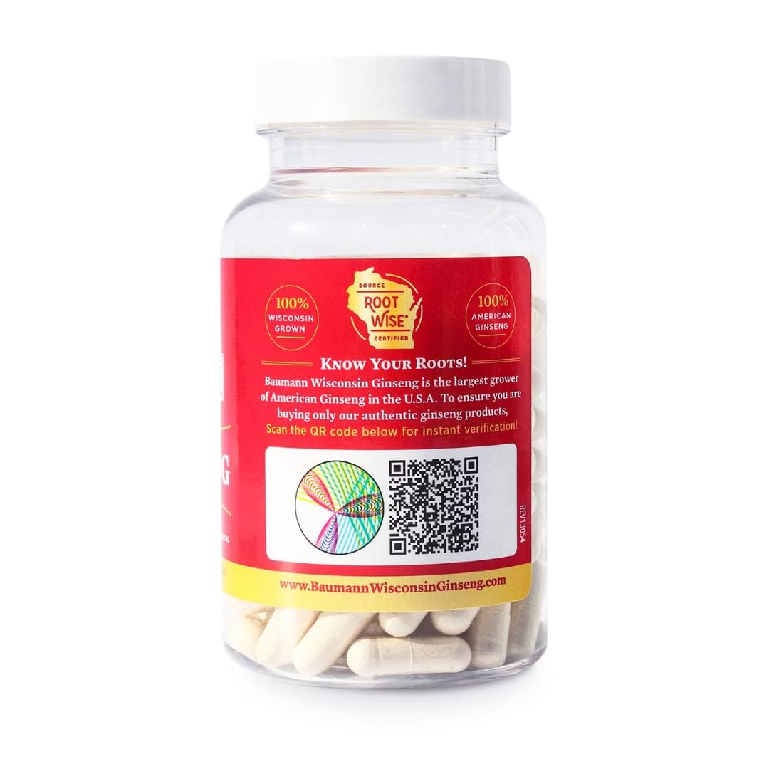 Baumann Wisconsin Ginseng Capsules 60 Capsules