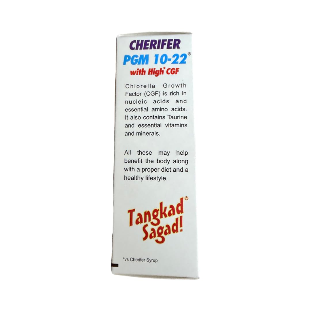 Cherifer PGM 10-22 with Zinc for Teenagers, Chlorella Growth Factor and Taurine, 30 Capsules